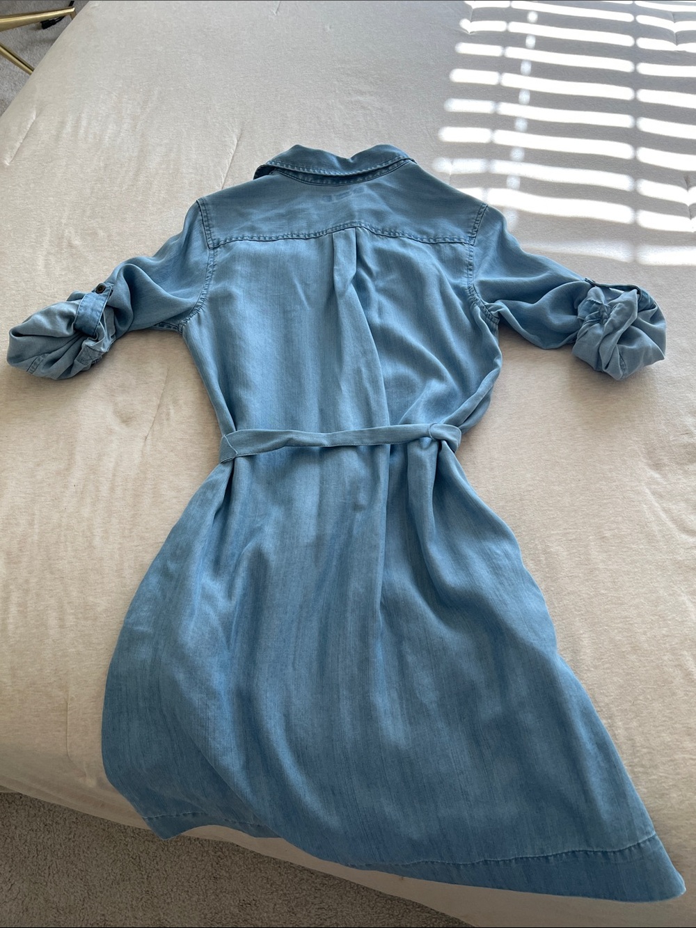 Banana Republic Light Blue Denim Shirt Midi Dress - Picture 4 of 4